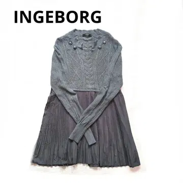 INGEBORG 잉게보그 도킹 튜닉 니트 플리츠 이소재