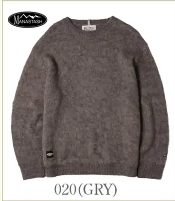 MANASTASH 모헤어 스웨터 그레이 L
