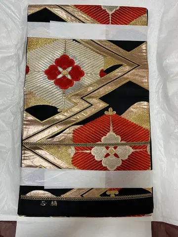 화려한 꽃무늬 후쿠로 오비