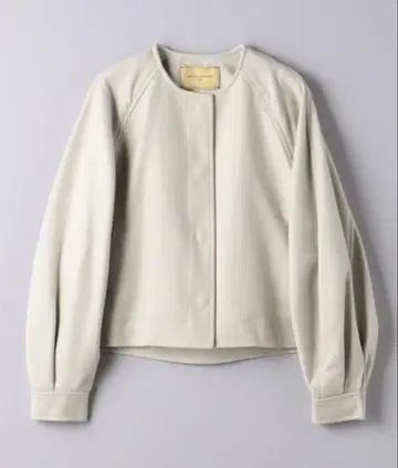 유나이티드 애로우즈 더블 페이스 노카라 블루종