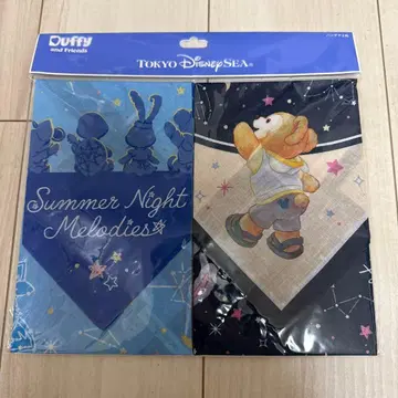 새상품 Disney DUFFY 썸머 나이트 멜로디즈 반다나 2개