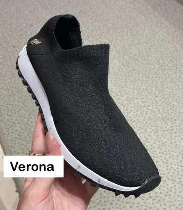 지미추 Verona 반짝이는 니트 스니커즈 지갑 백