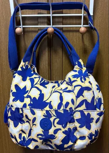 키플링 숄더백 파랑, 오렌지, 베이지