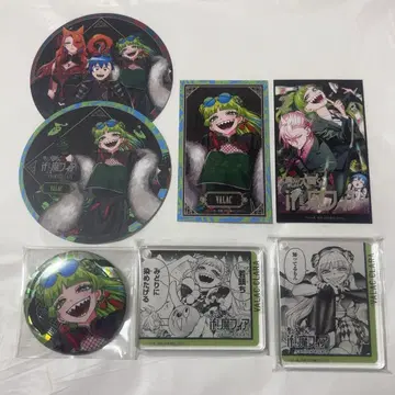 마이마이 마피아 쿠라라 애니카페 특전 금박 카드 캔뱃지 코롯타