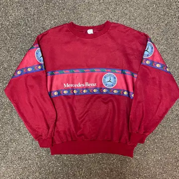 80s 메르세데스-벤츠 빨간색 구제 의류 유로