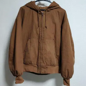 덕 후드티 액티브 자켓 브라운