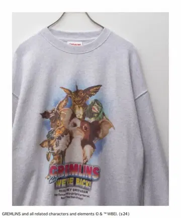 GREMLINS 레트로 빈티지 패턴 사진 프린트 트레이닝복