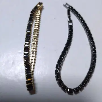 골드 블랙 체인 팔찌