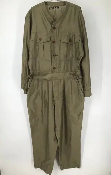 하버색 올인원 작업복 L 실크 100% 카키