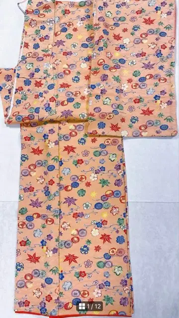 순수 실크 코몬 핑크색 긴 소매 아가씨풍 레트로 새상품급 손바느질