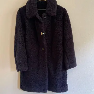 UNIQLO 다크 네이비 보아 코트