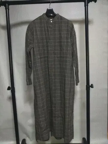 네이비 밴드 카라 셔츠 원피스