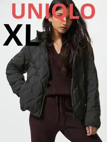 UNIQLO 퍼프테크 후드티 블랙 XL