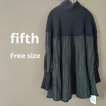 [ fifth 새상품 ] 플리츠 도킹 니트 풀오버