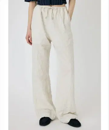 moussy CRINKLED 새틴 팬츠