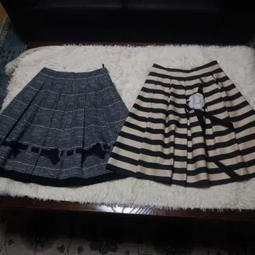 플레어 스커트 2세트 ( 체크 스트라이프 ) 묶음 판매!!