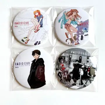 에반게리온 RADIOEVA 한정판 캔뱃지 4개 아스카 이카리 신지 집합