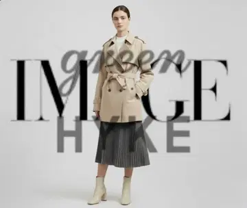 green 베이지 더블 브레스트 코트 사이즈 1