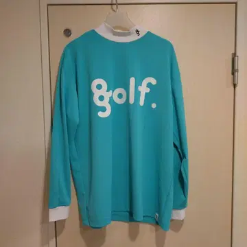 [미사용품] 8gshoot 모크넥 셔츠 터콰이즈 블루 L