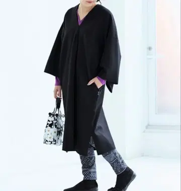 SOU SOU 소매 원피스 블랙