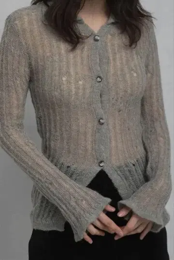 Feather Damage Cardigan / OHOTORO