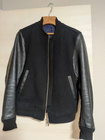 ABAHOUSE 울 램 가죽 자켓 바시티 자켓 사이즈 2