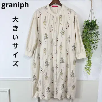 94 새상품급 빅 사이즈 graniph 그라니프 자수 원피스