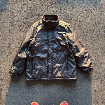 90s 올드 유니클로 짧은 기장 블랙 다운 자켓 시티 보이