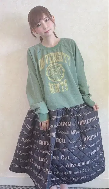 [ 쇼코땅 착용 ] mmts / 퀼팅 로고 스커트