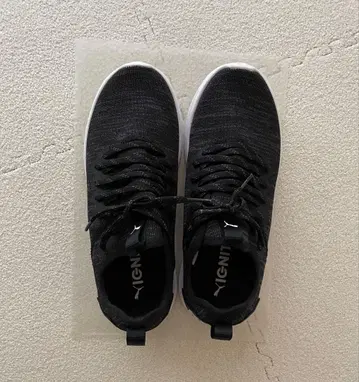 PUMA IGNITE 블랙 스니커즈 23.5cm