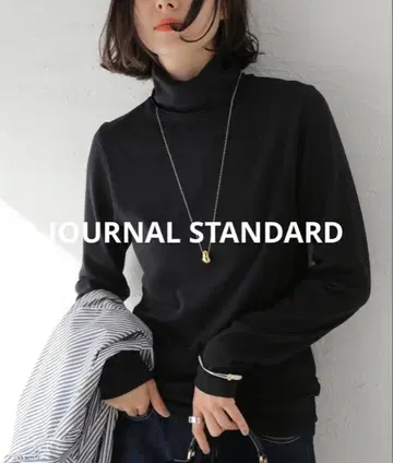JOURNAL STANDARD 베어 골지 터틀 풀오버 블랙
