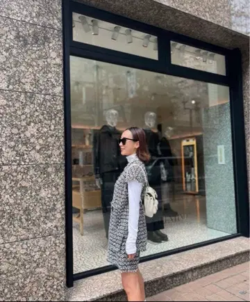 새상품급 RosyMonster 트위드 베스트 숏팬츠 세트