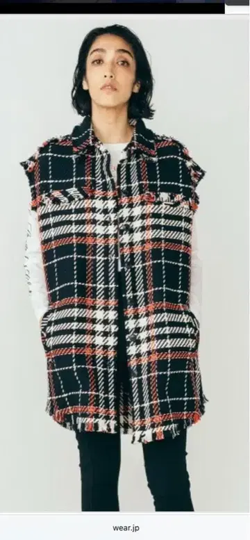 더블 스탠다드 클로징 트위드 베스트 사이즈 FREE