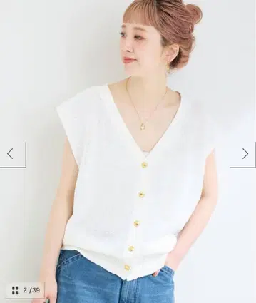 B.C STOCK 린넨 혼방 천축 베스트 simplicite