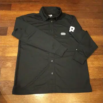 NEW ERA 블랙 긴팔 피케 셔츠 L