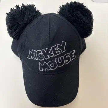 미키마우스 폼폼 포함 캡 블랙
