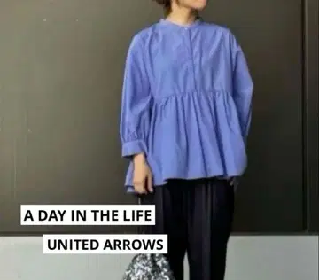 유나이티드 애로우즈 A DAY IN THE LIFE 페플럼 블라우스