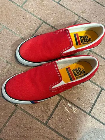 PRO-Keds 레드 슬립온 스니커즈