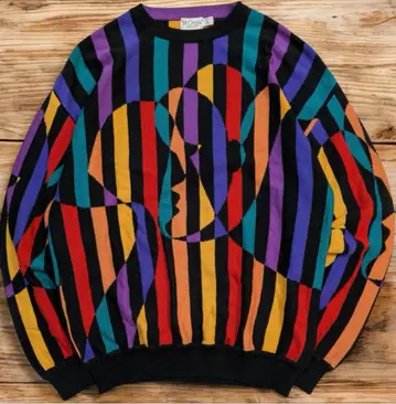 레어 St.Croix 디자인 니트 멀티 컬러 vintage 구제 의류