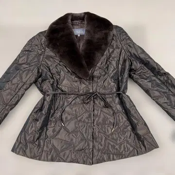 새상품 remalon 다크 브라운 퍼 옷깃 패딩 자켓