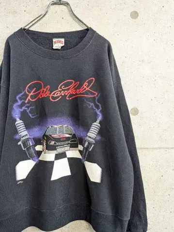 NUTMEG 블랙 맨투맨 M 데일 언하트 90s USA제