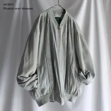 archive 그레이 실크 플리츠 블루종 모드 빅 사이즈 noill