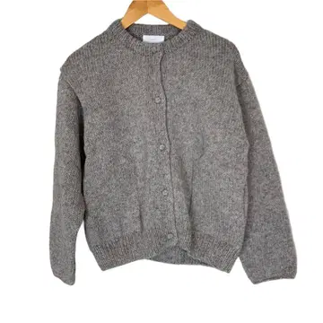 새상품급 카구레 페루 크루넥 가디건 그레이