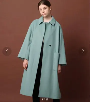 DRESSTERIOR 드레 A라인 스텐카라 코트 그린