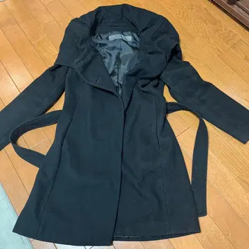 Zara 블랙 울 코트 더블 버튼