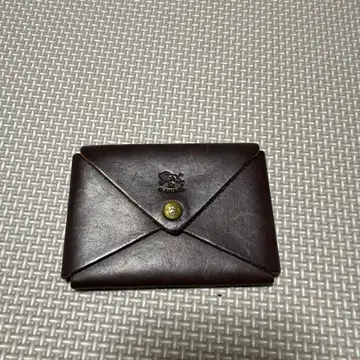 [ IL BISONTE ] 다크 브라운 가죽 카드 케이스