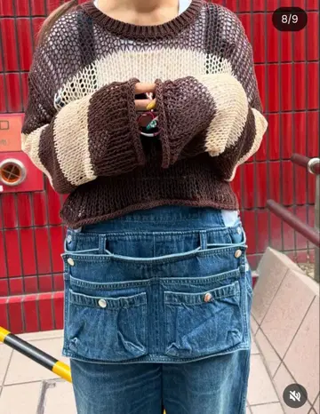 K2722 와이드 보더 메쉬 풀오버 RNA