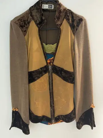 Ozz On 긴팔 셔츠 꽃무늬 차이나