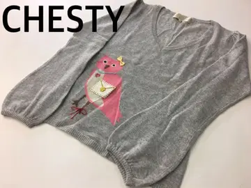 CHESTY 체스티 캐시미어 100% 귀여운 작은 새 스웨터