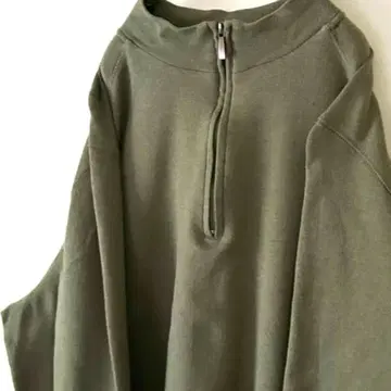 커클랜드 플레인 하프 지퍼 맨투맨 XL 카키 그린 녹색 구제 의류
